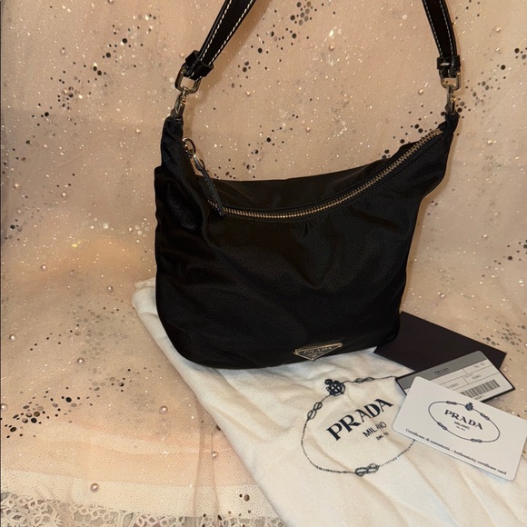 COA Prada Tessuto Serio Rare Mini Baguette - Picture 2 of 12